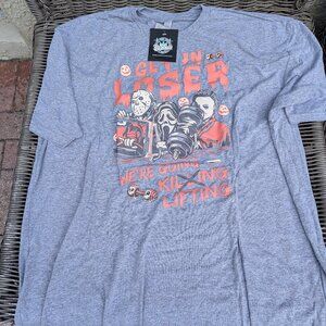 Barbells And Ponytails Short Sleeve  "Halloween T-Shirt XL